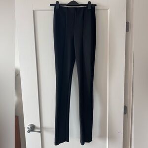 Zara Black Ribbed Pants with Slits